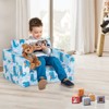 Tangkula 2-in-1 Convertible Kids Sofa Flip Open Couch w/Sturdy Sponge Construction&Velvet Fabric Light Blue - 3 of 4