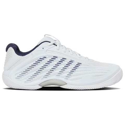K-Swiss Men's Hypercourt Express 3 Clay Tennis Shoe (White/Peacoat/Silver). (8.5)