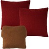 Mina Victory Holiday Plaid Faux Shearling Gingerbread House 3 Piece Set Indoor Throw Pillows - 4 of 4