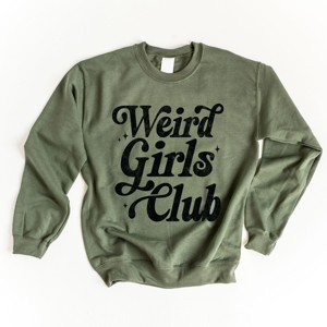 Weird Girls Club Distressed - Women's Graphic Sweatshirt - 1 of 4