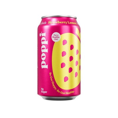 Poppi Strawberry Lemon Prebiotic Soda - 12 fl oz Can_3