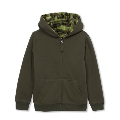 Lands' End Kids High Pile Lined Zip Hoodie