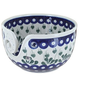 Blue Rose Polish Pottery G04 Ceramika Artystyczna Yarn Bowl - 1 of 1