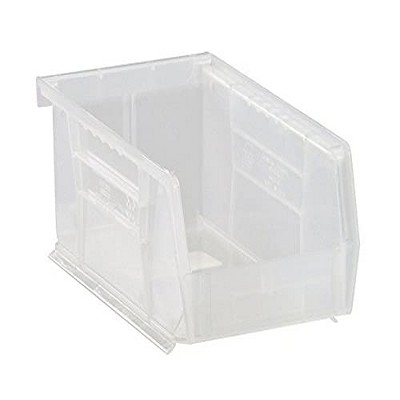 Quantum Storage Systems Bin, Stacking Or Hanging, 4-1/8"W X 7-3/8"D X 3"H, Front/Back/Side Grips, Anti-Slide Lock