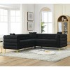 81.5" L-Shaped Oversized Corner Sofa,Modern Teddy Upholstery 5-Seater Sectional Couch for Living Room Apartment-Baofuwish - 2 of 4