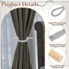 Unique Bargains Cotton Hand-Woven Decorative Drape Curtain Tiebacks with Wood Club - 3 of 4