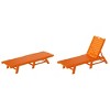 WestinTrends Poly Reclining Outdoor Patio Chaise Lounge Chair Adjustable (Set of 2) - 3 of 4