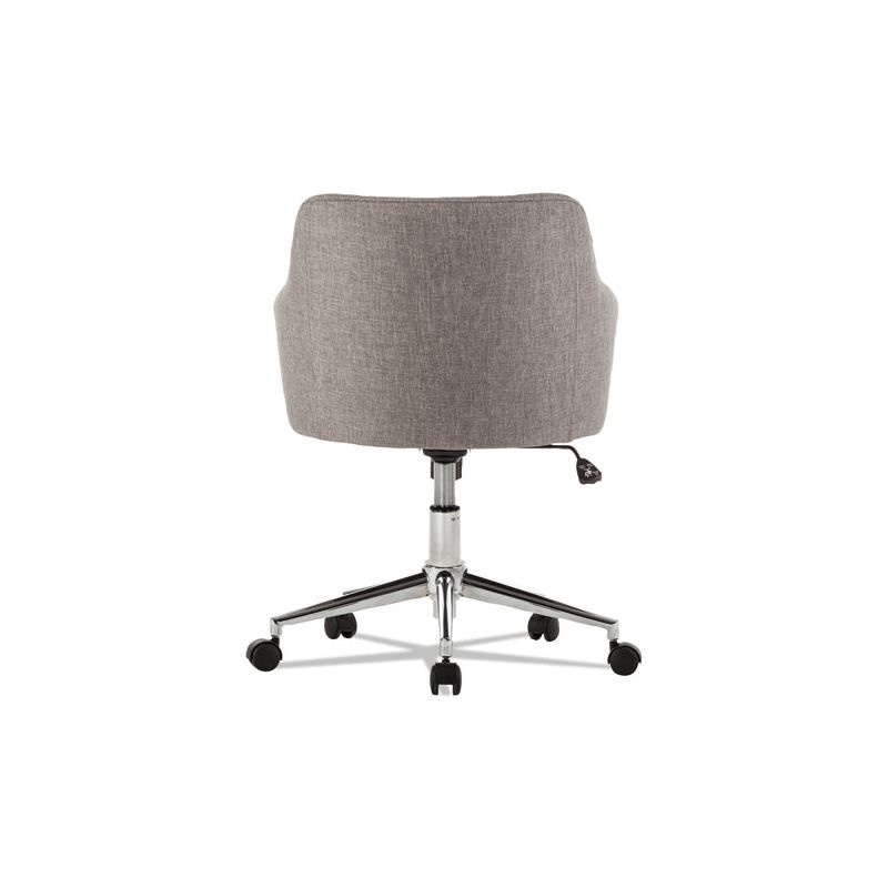 Alera Alera Captain Series Mid-Back Chair, Supports Up to 275 lb, 17.5" to 20.5" Seat Height, Gray Tweed Seat/Back, Chrome Base, 4 of 5