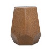 Pamsha Modern Hammered Iron Geometric Brushed Antique Side Table Bronze - Christopher Knight Home: No Assembly, Stain & Scratch Resistant - 3 of 4