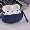 Worryfree Gadgets Case Compatible with Apple AirPods Pro Case Silicone Cover Full Protective Pro Charging Case Skin Cover with Keychain, Blue - 3 of 4