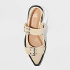 Women's Peyton Double Buckle Slingback Flats - Wild Fable™ Beige - 3 of 4