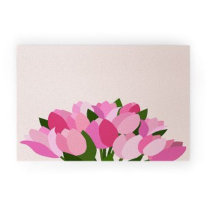 Daily Regina Designs Fresh Tulips Abstract Floral 30" x 20" Welcome Mat - Society6 - 1 of 3