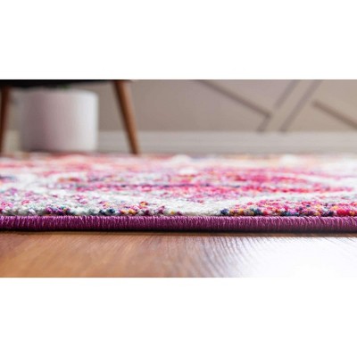 3 ft Square Multi-Color Trellis Synthetic Area Rug