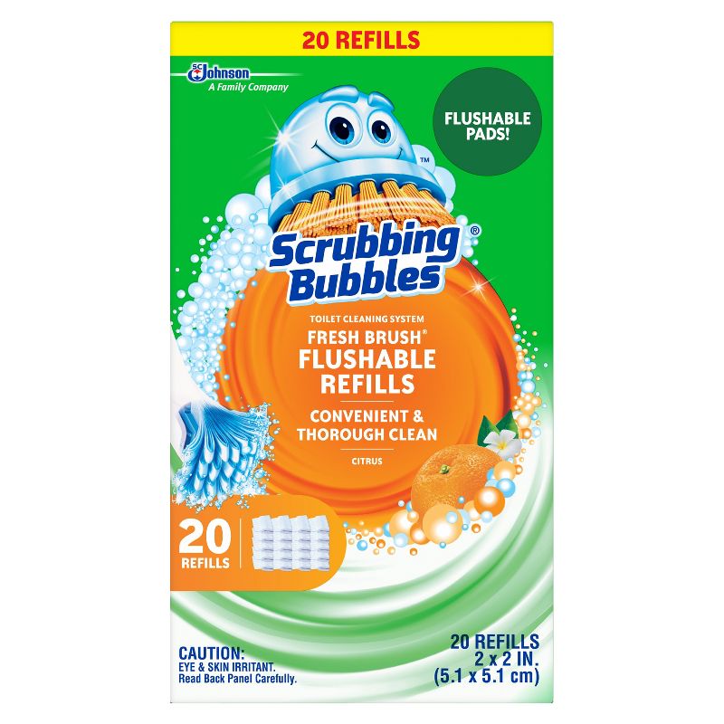 Scrubbing Bubbles Fresh Brush Toilet Cleaning System Refill - Citrus Scent - 20ct, 5 of 13