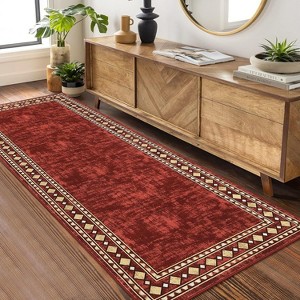 Acekool 5x7 Washable Rug – Modern Geometric Indoor Carpet, Non-Slip Ultra-Thin Floor Mat for Living Room & Bedroom - 1 of 4