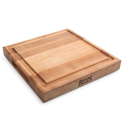 John Boos Maple Wood Cutting Board for Kitchen Prep 24 Inches x 18 Inches,  2.25 Inches Thick Reversible End Grain Rectangular Charcuterie Boos Block