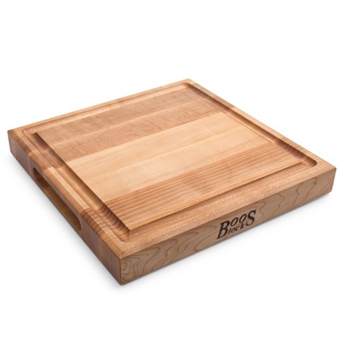 John Boos Maple Wood Cutting Board For Kitchen Prep, 12” X 12” X