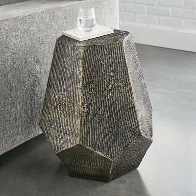 Donato Hexagon End Table Brass - Steve Silver Co.