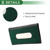 Unique Bargains Universal Car Tissue Holder Sun Visor Holder Cover Car Backseat Extra Large Tissue Organization Faux Leather Black Green - 3 of 4
