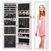 CAVINAS Mirror Jewelry Cabinet Lockable Wall or Door Mounted Jewelry Armoire Organizer with Mirror LED Lights - 3 of 4