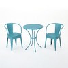 Maggift Outdoor Patio Seating Sets, Unique Design, Ideal for Conversations, Perfect for Gardens and Living Spaces, Blue, 20"*20.5"*30" - 2 of 4