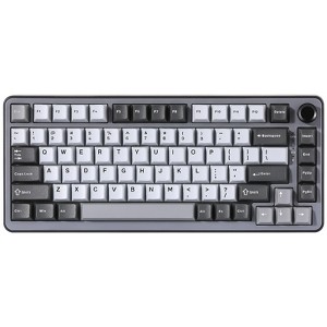 MaseiKar B75 Mechanical Keyboard,75%Layout with Knob,Hot Swappable RGB Backlit Gasket Mounted,Double-Shot PBT Keycaps(Dark Grey,Cocoa Cream V2 Switch) - 1 of 4