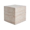 Christopher Knight Home Genevra Outdoor Square Shape Travertine Lightweight Concrete Side Table - 4 of 4