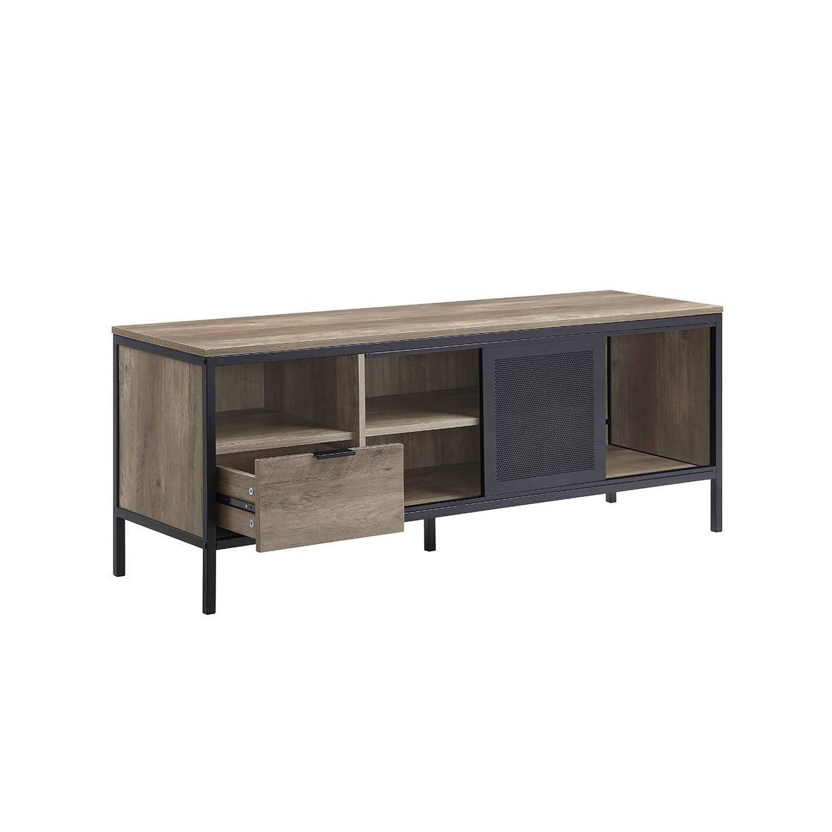 Acme Furniture Nantan TV Stand for TVs up to Rustic Oak/Black Finish - thumbnail 5