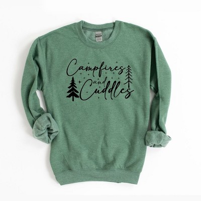Simply Sage Market Women's Graphic Sweatshirt Campfires and Cuddles Script