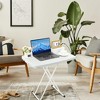 Small Camping Personal Folding Table, Lightweight Portable Folding Desk, Heavy Duty Utility Table, Adjustable Height Small Plastic Table for Camping - 3 of 4
