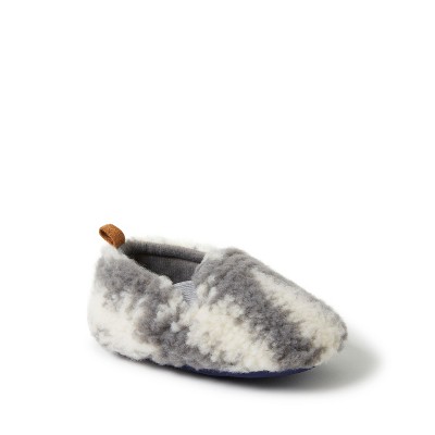 Image of Dearfoams Baby Tree Pattern Closed Back Slippers - Granite Size 6-9