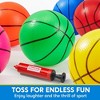 Joyfy 6 Pcs Mini Basketballs for Kids, 5” Colorful Basketball for Basketball Hoop, Inflatable Rubber Ball for Indoor & Outdoor Play, Gifts for Toddler - 2 of 4
