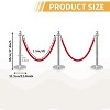 Crowd Control Barriers with Red Carpet Runner,Stainless Steel Stanchion Posts withVelvet Rope & Tape, for Wedding, Party, Events,Garden - 2 of 4
