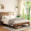NicBex Full/Queen/King Vintage Bed Frame with High Wooden Headboard,Modern Platform Bed for Bedroom,No Box Spring Needed - 3 of 4