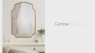 Carlow Antique Silver Scalloped Vanity Wall Mirror