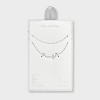 Silver Plated Horizontal Cross Necklace 2pc Set - A New Day™ Silver - 3 of 4