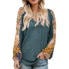 Zeagoo Boho Tops for Women Long Sleeve V Neck Fall Shirts Bohemian Fashion Western Dressy Casual Blouses - 2 of 4