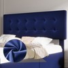 Bed Frame with 4 Storage Drawers, Linen Upholstered Platform Bed Frame with Wooden Slats Support, Button Tufted Design - 4 of 4