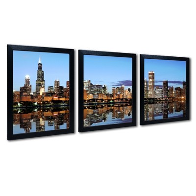 Trademark Fine Art-Yakov Agani 'Chicago IL' Multi Frame Art Set