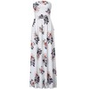 Women Strapless Maxi Boho Vintage Summer Beach Floral Print Hawaiian Party Long Dress - 4 of 4