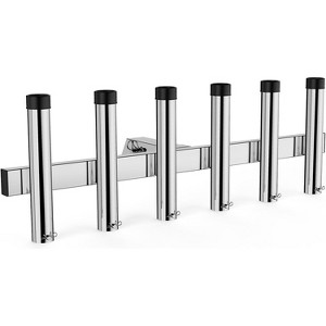 Stainless Steel Hitch-Mounted Fishing Rod Holder - 2" Receiver Compatible, Angle Adjustable, Quick-Release Pin, for Trucks, Cars & Vans - 1 of 4