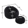 MOONMISS Modern Extra Large Round Bean Bag Chair with Footrest for Living Room, Chenille Fabric Lazy Sofa with Pillow for Adults,Black - 2 of 4
