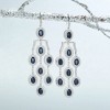 Ross-Simons 7.50 ct. t.w. Sapphire and .15 ct. t.w. Diamond Chandelier Earrings in Sterling Silver - 4 of 4