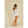 Women's Crochet Tie Dye Off Shoulder Gold Star Crop Top - ocean drive - 2 of 2