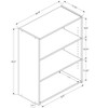 NicBex Transitional Bookcase 3/4/5 Tier Low-Profile Design Grey Eco-Friendly Laminate Bedroom Office Floating Shelf Effect - 2 of 4