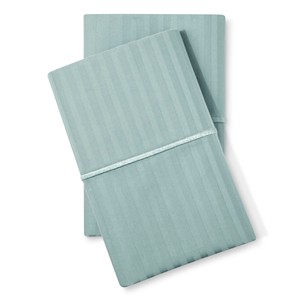 Standard 500 Thread Count Damask Pillowcase Set Smoke Green - Fieldcrest , Grey Green
