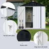 Gulches Outdoor storage sheds 4FTx6FT Apex roof for Garbage Cans, Garden Accessories, Backyard, and Patio Use, Vanilla, White+Black - 3 of 4