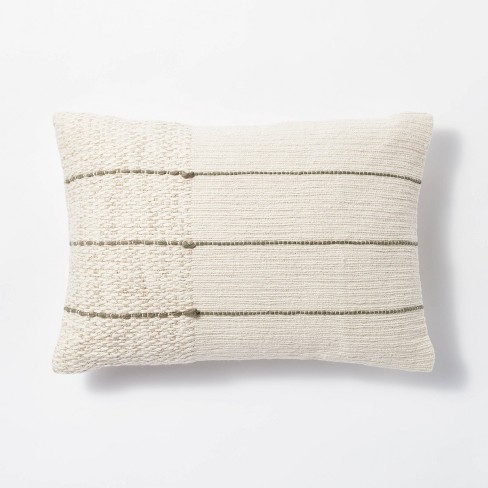Textured Asymmetric Striped Throw Pillow -Threshold™ designed with Studio McGee - image 1 of 4