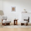 Lyngins Set of 2 Minimalist Accent Chair, Modern Upholstered Lounge Chair with Sturdy Wood Base, Reading Chair/Sofa Chair for Living Room/Bedroom - 2 of 4