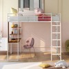 NicBex Full Size Bunk Bed with Desk Metal Frame Bed Frame with 2 Shelves, Full Length Guardrails and 2 Ladders, No Box Spring Required - 2 of 4